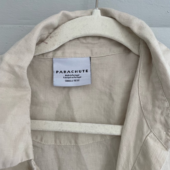 PARACHUTE ‘Bone’ Women’s Linen Button Down Top - Picture 4 of 6
